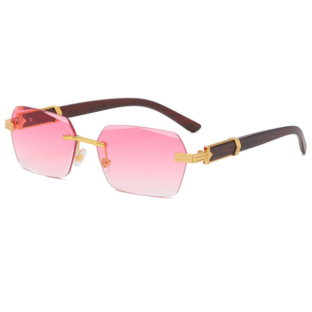 Icguaa Rimless Steampunk Frameless Sunglasses