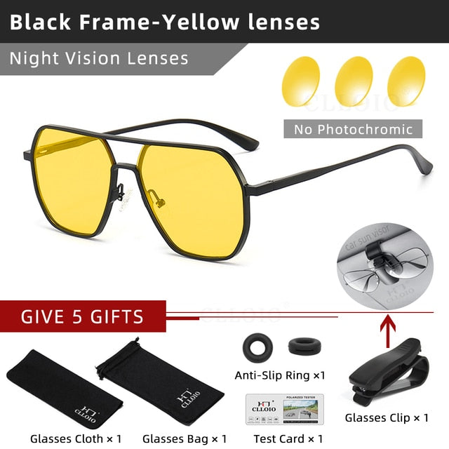 CLLOIO Aluminum Photochromic Sunglasses