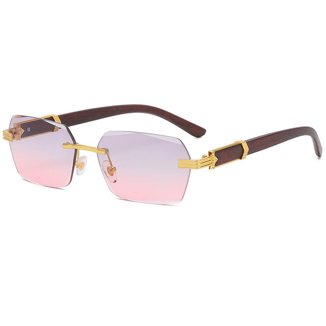 Icguaa Rimless Steampunk Frameless Sunglasses