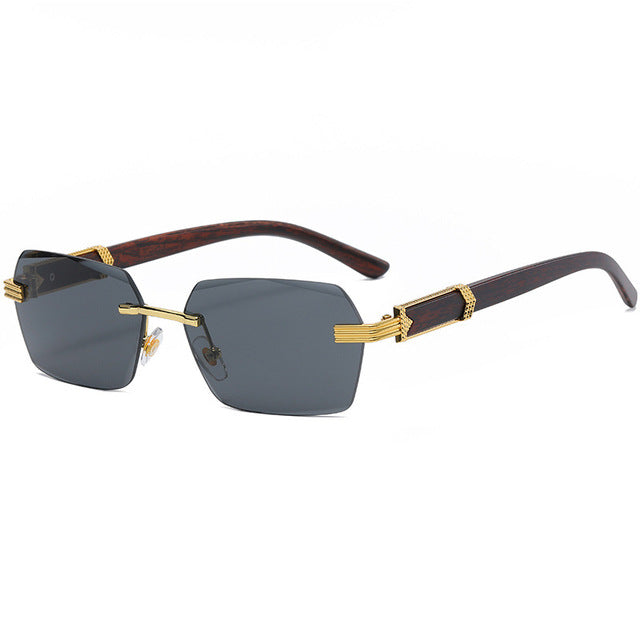 Icguaa Rimless Steampunk Frameless Sunglasses