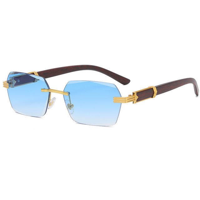 Icguaa Rimless Steampunk Frameless Sunglasses