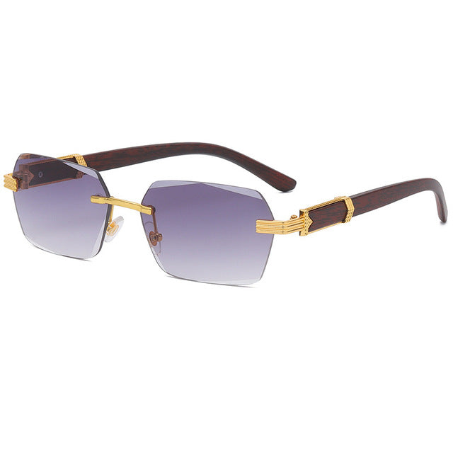 Icguaa Rimless Steampunk Frameless Sunglasses