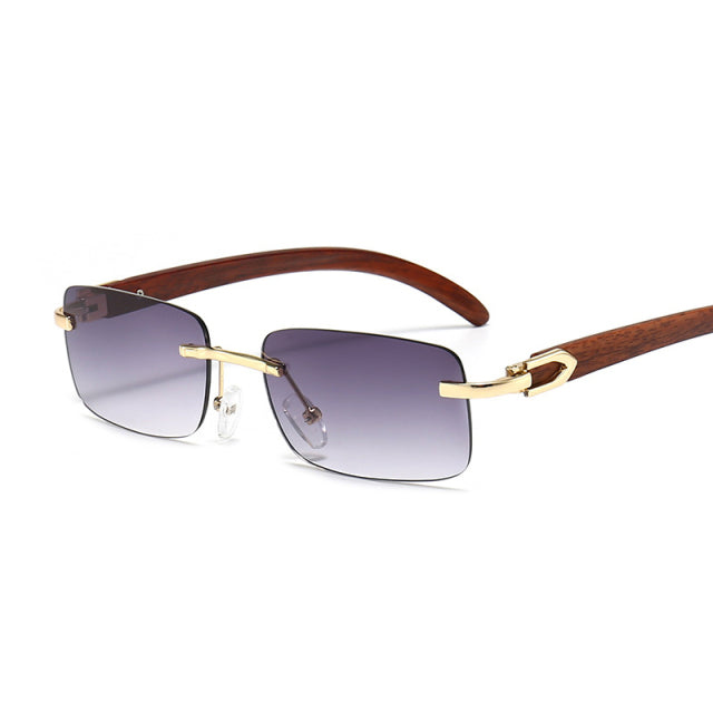 Icguaa Rimless Steampunk Frameless Sunglasses