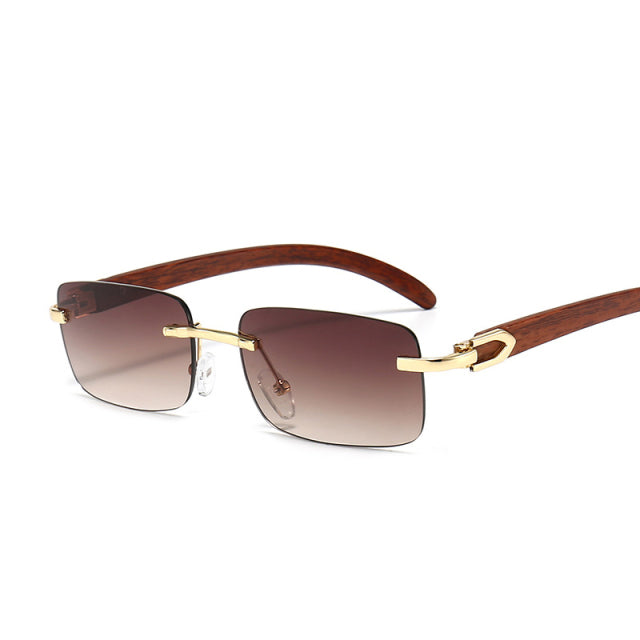 Icguaa Rimless Steampunk Frameless Sunglasses