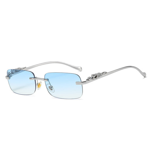 Vintage Rimless Square Sunglasses