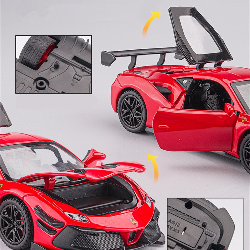 Ferrari 488 Alloy Sports Car 1:32 Scale