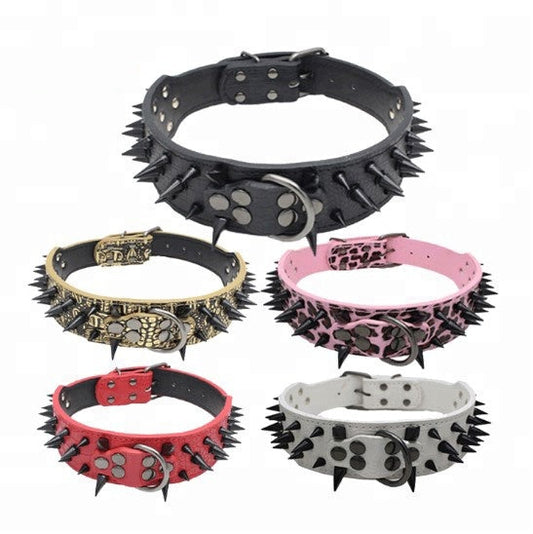 Spiked Studded Leather Collars