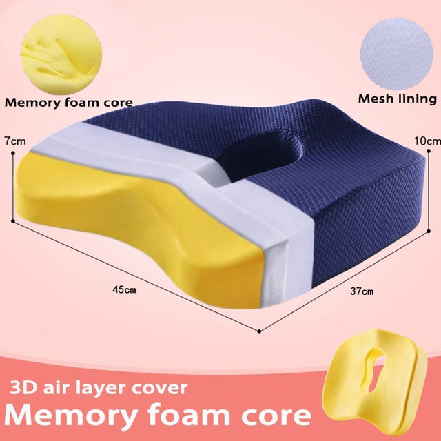 Orthopedic Pillow Memory Foam Seat Set