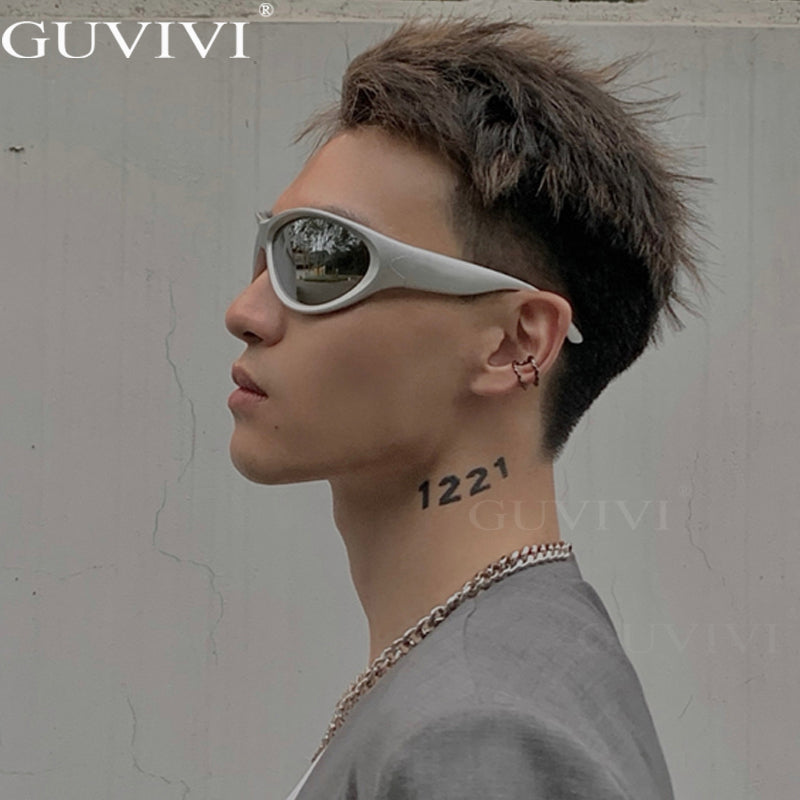 Guvivi Y2K Retro UV400 Windproof  Sport Sunglasses