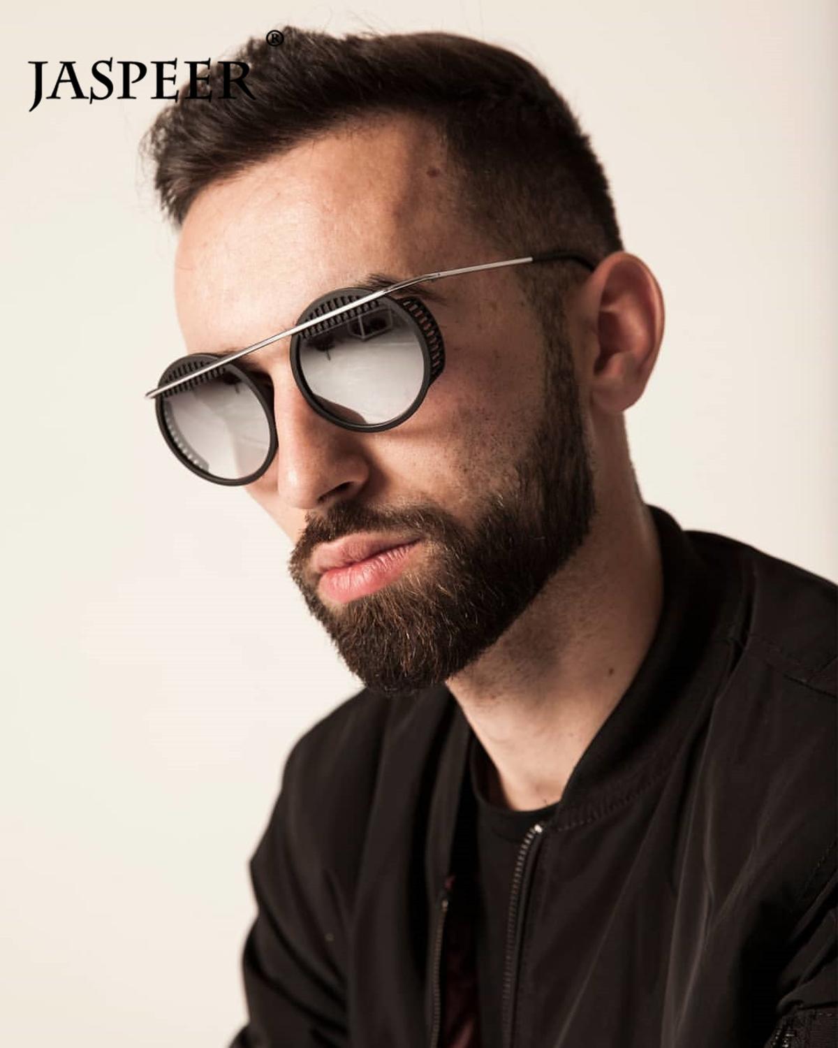 JASPEER UV400 Driving Retro Round Eyewear