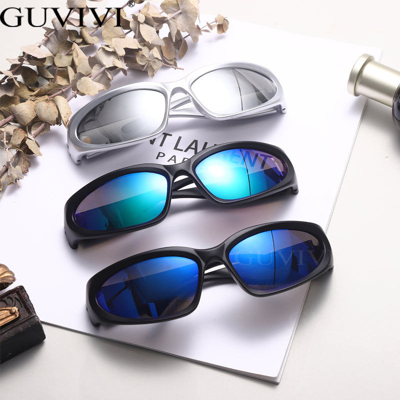 Guvivi Y2K Retro UV400 Windproof  Sport Sunglasses