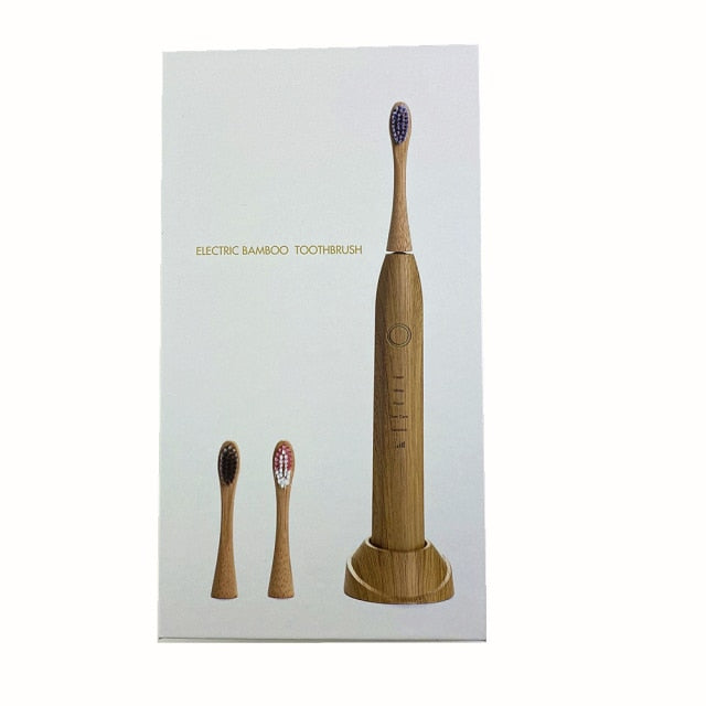 Bamboo Electric Toothbrushes Wireless Charging