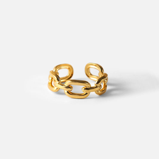 Twisted Link Chain Ring